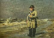 martinus rorbye en strandingskommissioncer ved vestkysten af fylland, incerheden af skagen china oil painting artist